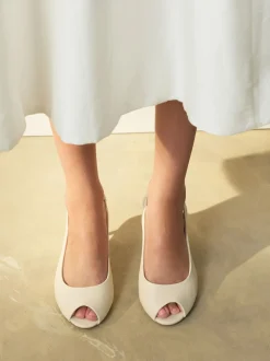 Next ivoire - Chaussures à talons Forever Comfort® Peeptoe à bride arrière