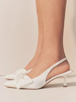 Next ivoire - Chaussures à talons Mariage Forever Comfort® en Satin à Nœud et bout pointu Best