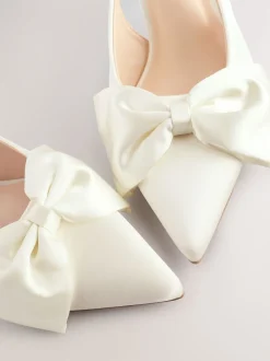 Next ivoire - Chaussures à talons Mariage Forever Comfort® en Satin à Nœud et bout pointu Best