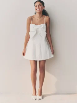 Next ivoire - Chaussures à talons Mariage Forever Comfort® en Satin à Nœud et bout pointu Best