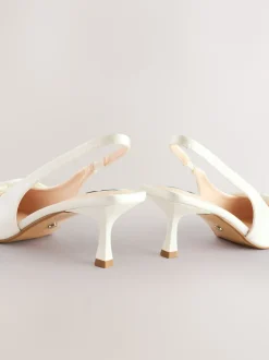 Next ivoire - Chaussures à talons Mariage Forever Comfort® en Satin à Nœud et bout pointu Best