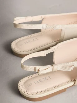 Next ivoire - Chaussures plates Forever Comfort® à nœud pointu et bride arrière