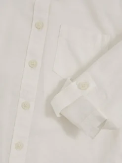 Reiss ivoire - Chemise à poignets roulés en lin Leora Hot