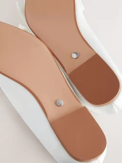 Next ivoire - Forever Comfort® Mariage Point Toe Nœud Mariage Ballet Chaussures New