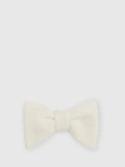 Reiss - Nœud papillon Hike en velours ivoire New
