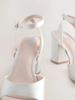 Next ivoire - Sandales de mariage Forever Comfort® à talons carrés à bout rond Online