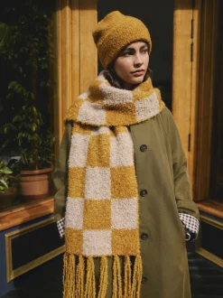 Next Jaune - Bonnet en maille bouclée Outlet