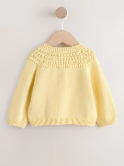 Next Jaune - Cardigan boutonné avec poche cœur bébé (0mois-2ans) Online