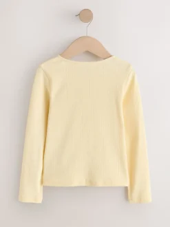 Next - Cardigan côtelé à manches longues (3-16ans) Jaune Outlet