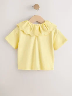 Next Jaune - Haut à manches courtes avec col brodé (3mois7ans) Best