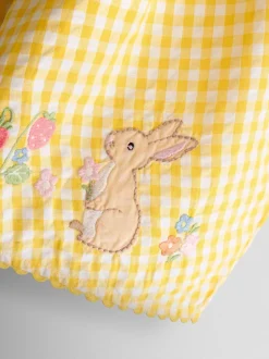Jojo Maman Bébé Jaune - Appliqué Gingham Sleeveless Dress Discount