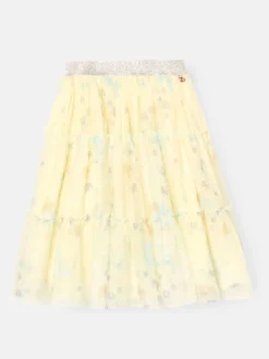 Angel & Rocket Jaune - Jupe Mae en maille à imprimé fleuri Sale