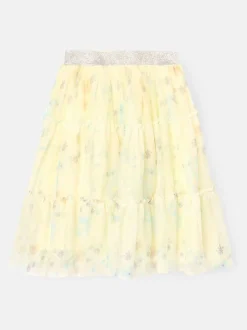 Angel & Rocket Jaune - Jupe Mae en maille à imprimé fleuri Sale