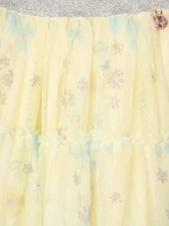 Angel & Rocket Jaune - Jupe Mae en maille à imprimé fleuri Sale