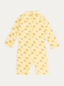 KIDLY by MORI Jaune - Combinaison Sunsafe à manches 3/4 Hot