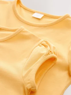 Next - Lot de 2 t-shirts à manches bouffantes (3-16ans) Jaune Best