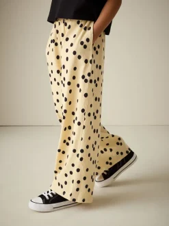 Next Jaune à pois - Pantalons Jambe large Texture (3-16ans) Discount