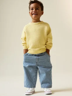 Next Jaune - Pull Col rond en maille chenille (3mois-7ans) New