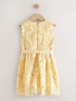 Next Jaune - Robe occasion en dentelle (3-16ans) New
