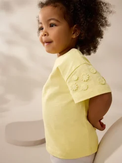 Next Jaune - T-shirt 100% coton Daisy à manches courtes (3mois-7ans) Best