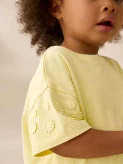 Next Jaune - T-shirt 100% coton Daisy à manches courtes (3mois-7ans) Best