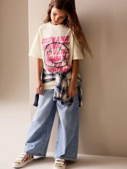 Next Jaune - T-shirt graphique oversize Nirvana (3-16ans) Clearance