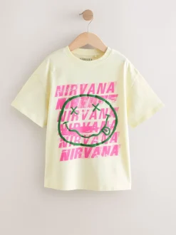Next Jaune - T-shirt graphique oversize Nirvana (3-16ans) Clearance