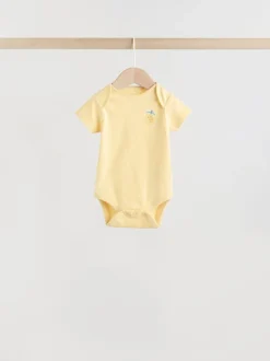 Next Jaune motif citrons - Lot de 5 bodies bébé à manches courtes Hot