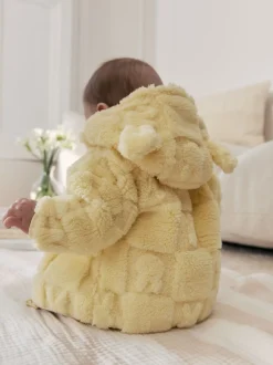 Next Jaune motif lapin - Veste zippée à capuche en polaire bébé (0mois-2ans) Hot