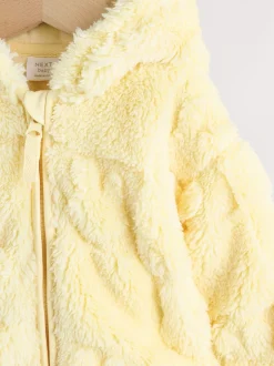 Next Jaune motif lapin - Veste zippée à capuche en polaire bébé (0mois-2ans) Hot