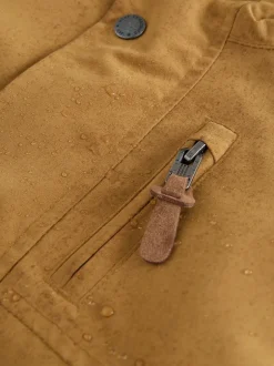 Next - Parka imperméable doublée de borg (3mois-7ans) jaune ocre Clearance