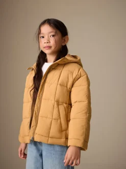 Next jaune ocre - Shower Resistant Square Quilted Coat (3-16yrs) Clearance