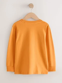 Next - T-shirt confortable à manches longues (3-16 ans) jaune ocre Clearance