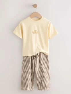 Next Jaune sunshine - Ensemble t-shirt à manches courtes et jogging léger (3mois-7ans) New