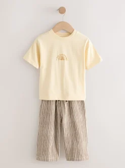 Next Jaune sunshine - Ensemble t-shirt à manches courtes et jogging léger (3mois-7ans) New