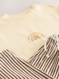 Next Jaune sunshine - Ensemble t-shirt à manches courtes et jogging léger (3mois-7ans) New