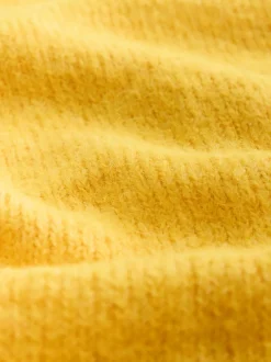 Next Jaune vif - Pull ras du cou avec laine Clearance