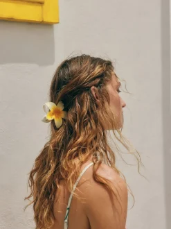 Next Jaune/Blanc - Pince à cheveux à griffes fleurie Clearance