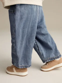 Next Jean bleu moyen - Barrel 100% Cotton Jeans (3mths-7yrs) Outlet