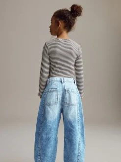 Next Jean bleu moyen - Jean Barrel Volume (3-16ans)