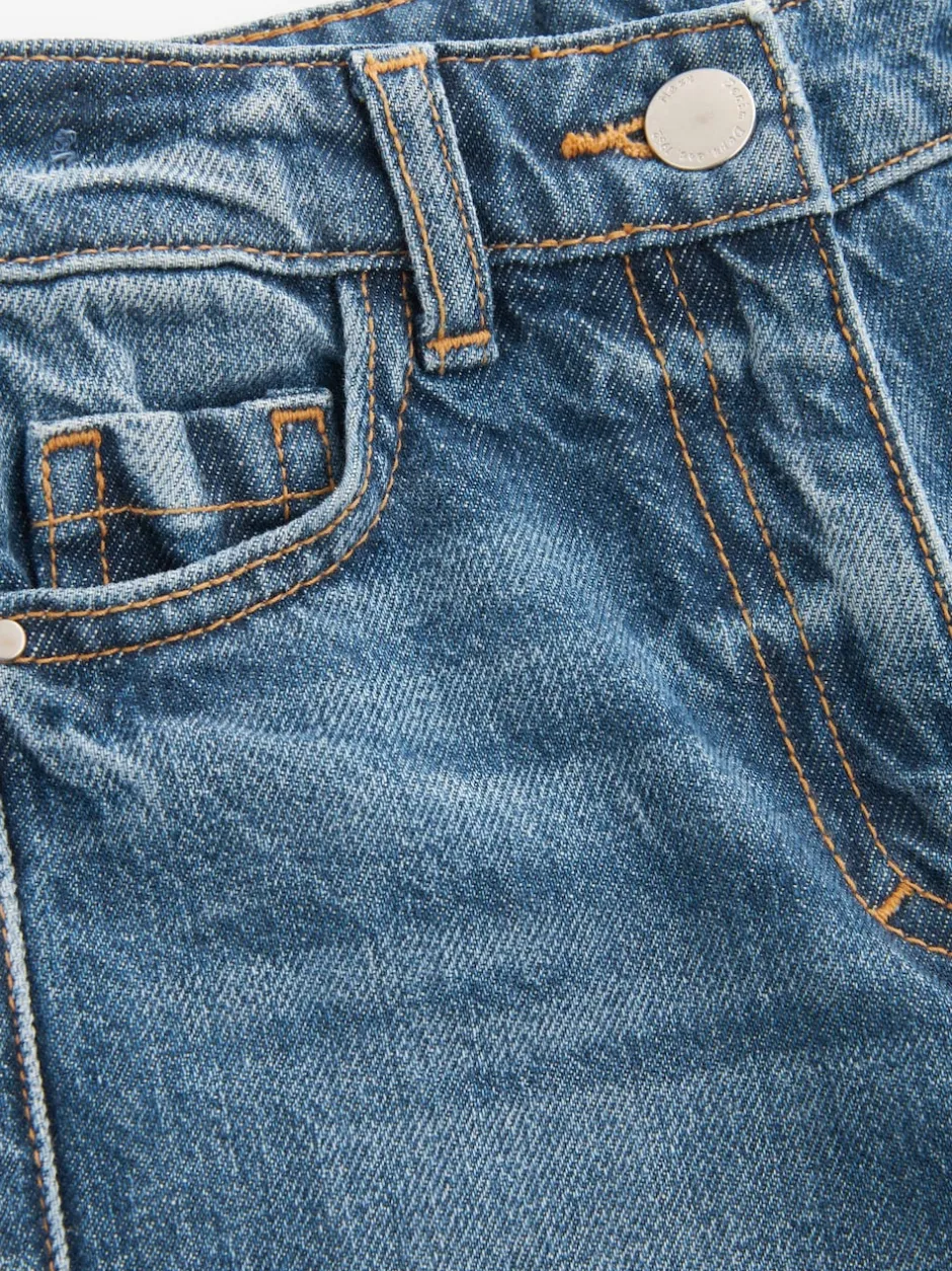 Next Jean bleu moyen - Jean mom 100 % coton (3-16ans) New