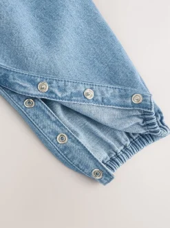 Next Jean brodé bleu - Ensemble body et salopette à manches longues bébé (0mois-2ans) Discount