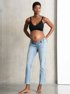 Seraphine Jean de Grossesse Underbump Coupe ajustée en tissu bio haut de gamme New