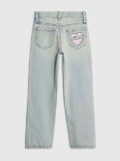 River Island Jean droit Loveheart Graffiti