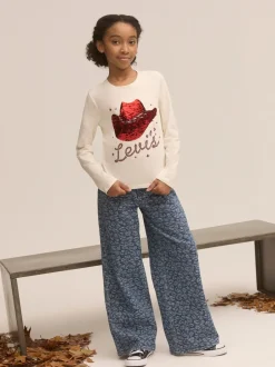 Levi's Jean ample taille haute en jacquard imprimé Léopard Outlet