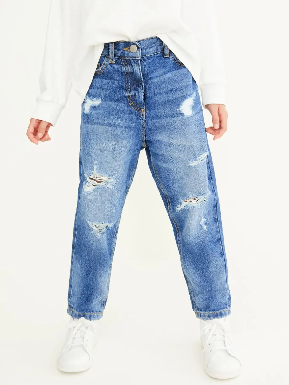 Next Jena bleu - Jean mom 100 % coton (3-16ans) Clearance