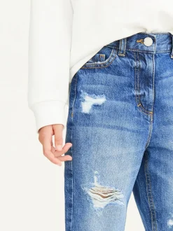 Next Jena bleu - Jean mom 100 % coton (3-16ans) Clearance