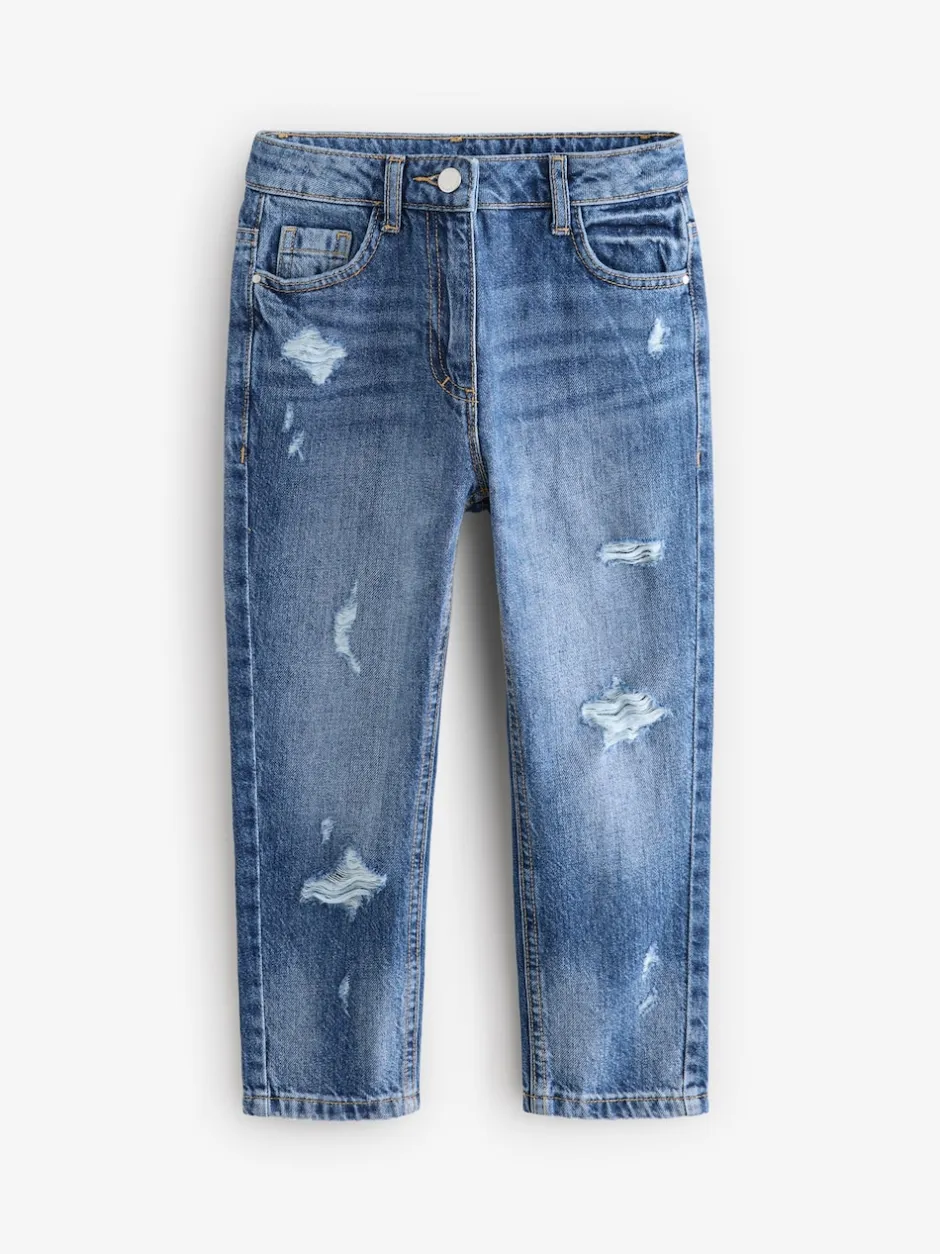 Next Jena bleu - Jean mom 100 % coton (3-16ans) Clearance