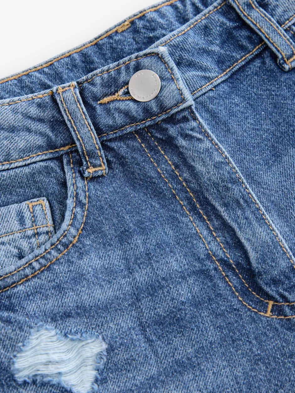 Next Jena bleu - Jean mom 100 % coton (3-16ans) Clearance