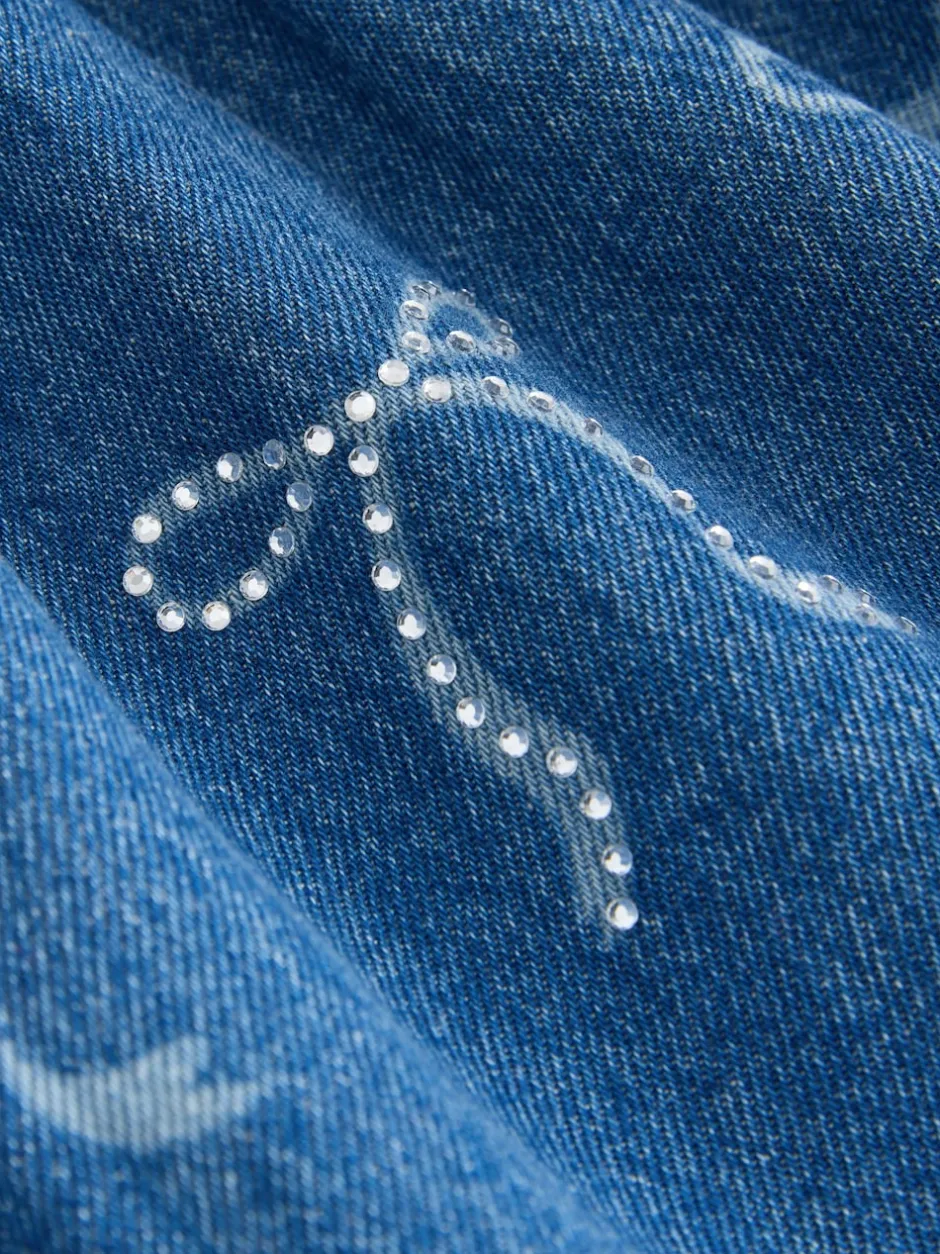 Next Jena bleu - Robe chemise à nœud en diamant (3-16ans) Hot